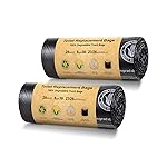 BLIKA 50 Count Toilet Replacement Bags, 8 Gallon, 30 Liter, Heavy Duty 1 Mil, Compost Bags 8 Gallon, Camping Toilet Bags for Portable Toilet, Car Travel, Camping, Long Trips