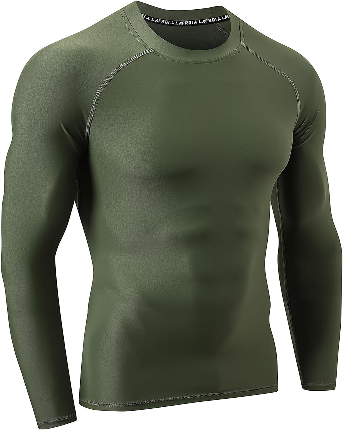 LAFROI Men's Long Sleeve UPF 50+ Sun Protection Shirt Compression BJJ Swim Rash Guard - Image 3