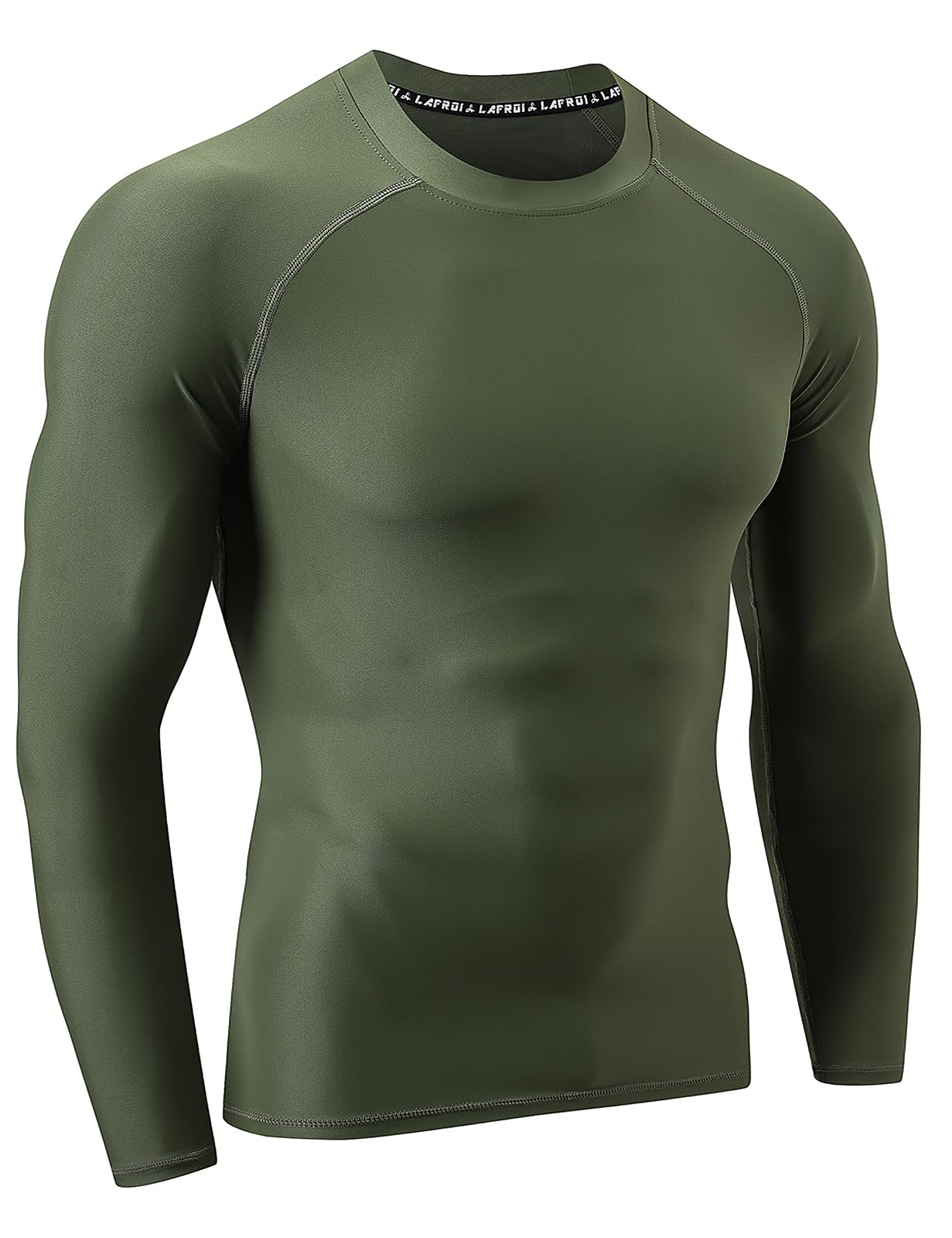 LAFROI Męska koszulka z długim rękawem UPF 50+, kompresyjna, BJJ, pływanie, Rashguard