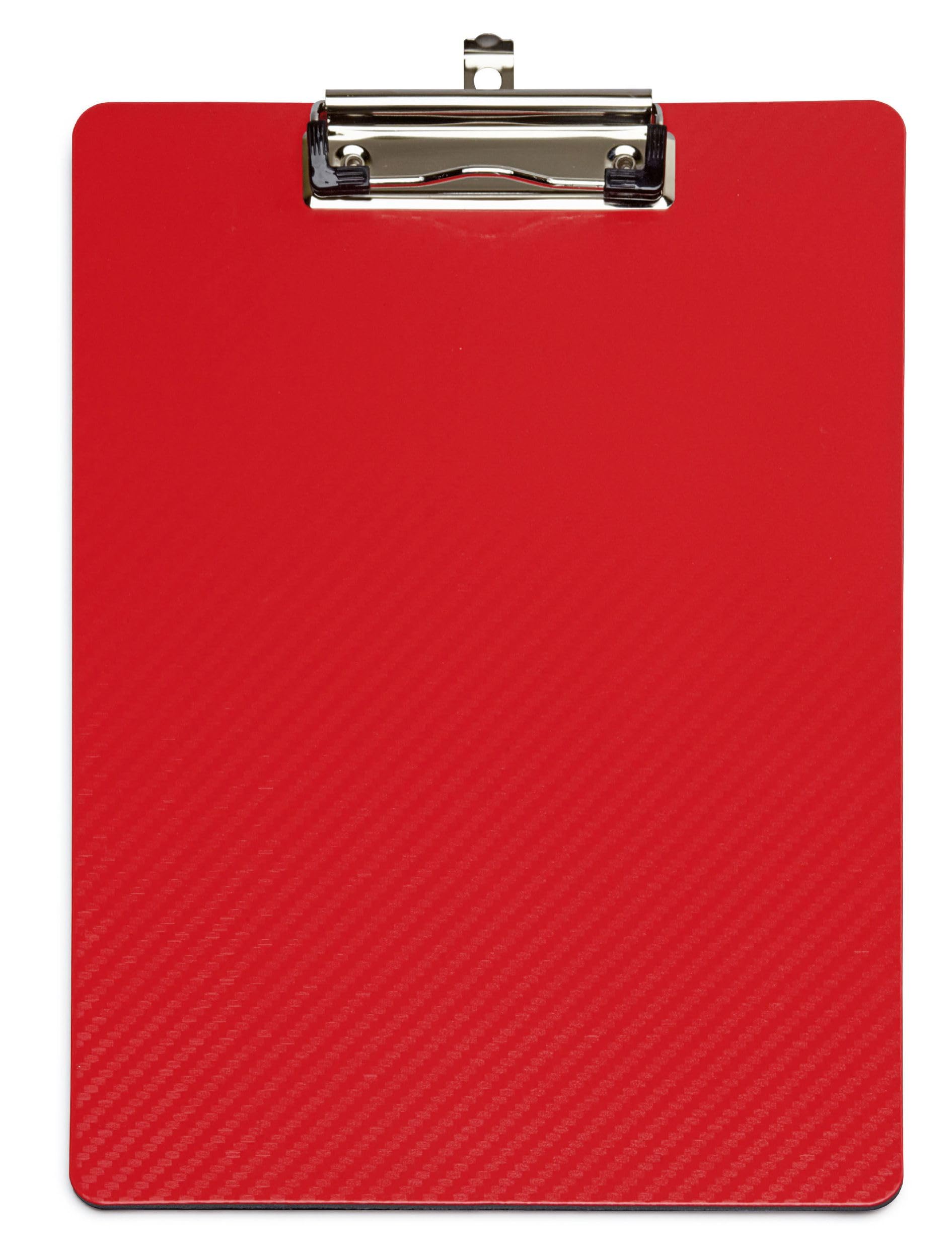 Klemmbrett MAULflexx, Durable A4 Writing Tablet, Retractable Hanging Loop. Clipboard 4 Schreibplatte red