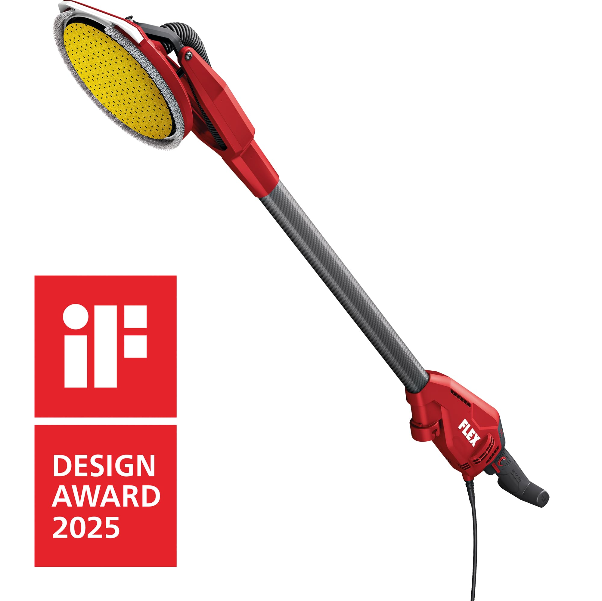 Flex Giraffe GE 6 R-EC + Sicherheitssauger VCE 33 M AC Set + Schleifpapier (Wand- und Deckenschleifer Giraffe inkl. Schleifpapier + Sicherheitssauger 30 l, Klasse M, Trockenbau Schleifgerät) 533564