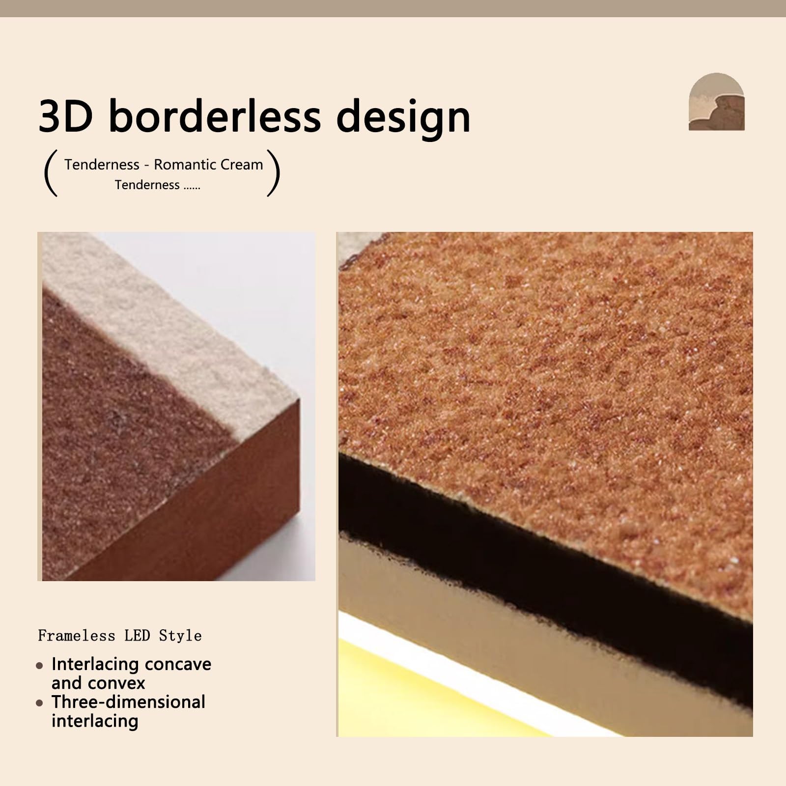 Décoration murale en relief 3D avec éclairage LED et culture hydroponique