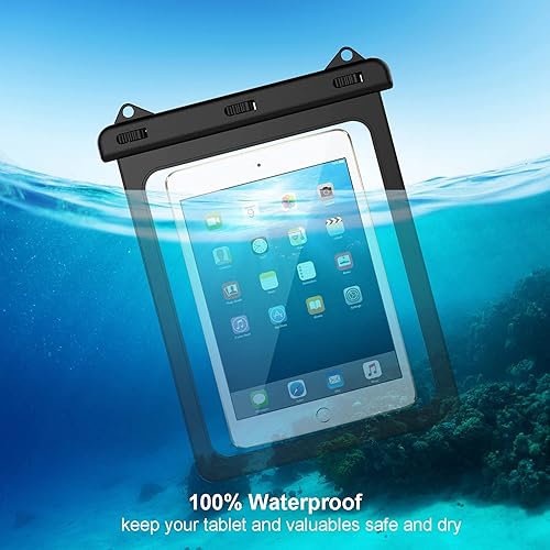 Miniatura 6 de VHOPMORE Funda impermeable para tablet de 10.5 pulgadas, bolsa seca para iPad Pro 10.5, iPad 2020 10.2, iPad 9.7, iPad Air 3, Air 2, Galaxy Tab A