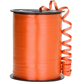 OMISELIO Orange Curling Ribbon - 500 Yard, 3/16 Gift Wrap Ribbon for Halloween, Christmas
