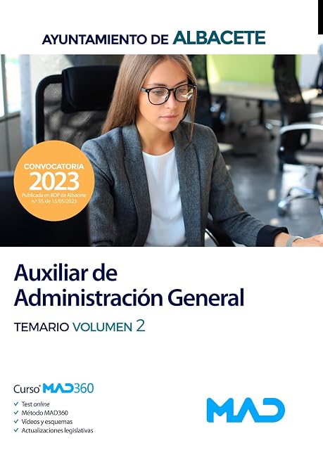 Portada de Auxiliar de Administracion General. Temario Vol 2 Ayuntamiento de Alba