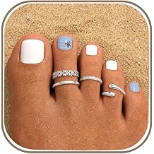 4Pcs Toe Rings for Women Non Tarnish 14K Gold Filled Toe Ring Adjustable Flower CZ Band Wave Dainty Toe Ring Summer Beach Open Toe Rings Set Waterproof Toe Jewelry Foot Jewelry