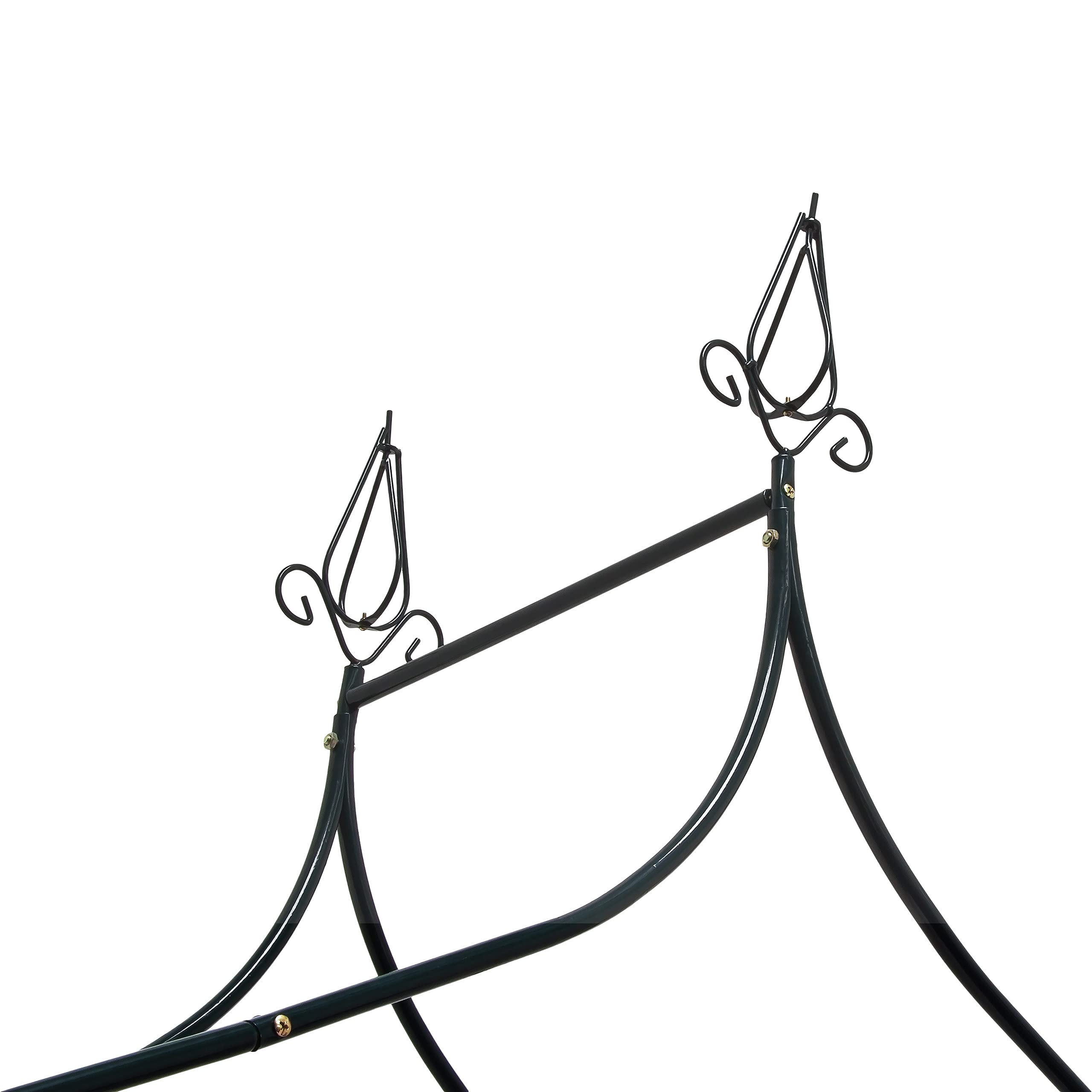 Relaxdays Arco per Rose Rampicanti, 255x140x38 cm, Struttura Resistente alle Intemperie, Design Romantico, Verde Scuro