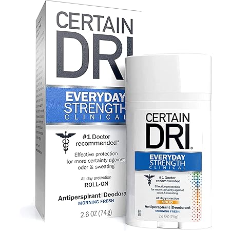 Certain Dri Antiperspirant Deodorant | Everyday Strength Clinical | All Day Protection Against Odor and Sweating | Solid | 2.6 oz.
