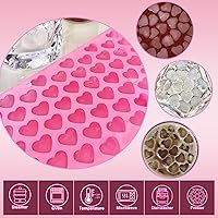 Vista 4 de 2 Pcs Heart Silicone Molds,Gummy Molds,Nonstick Food Grade Silicone,for Baking Chocolate Jelly Cake Candy