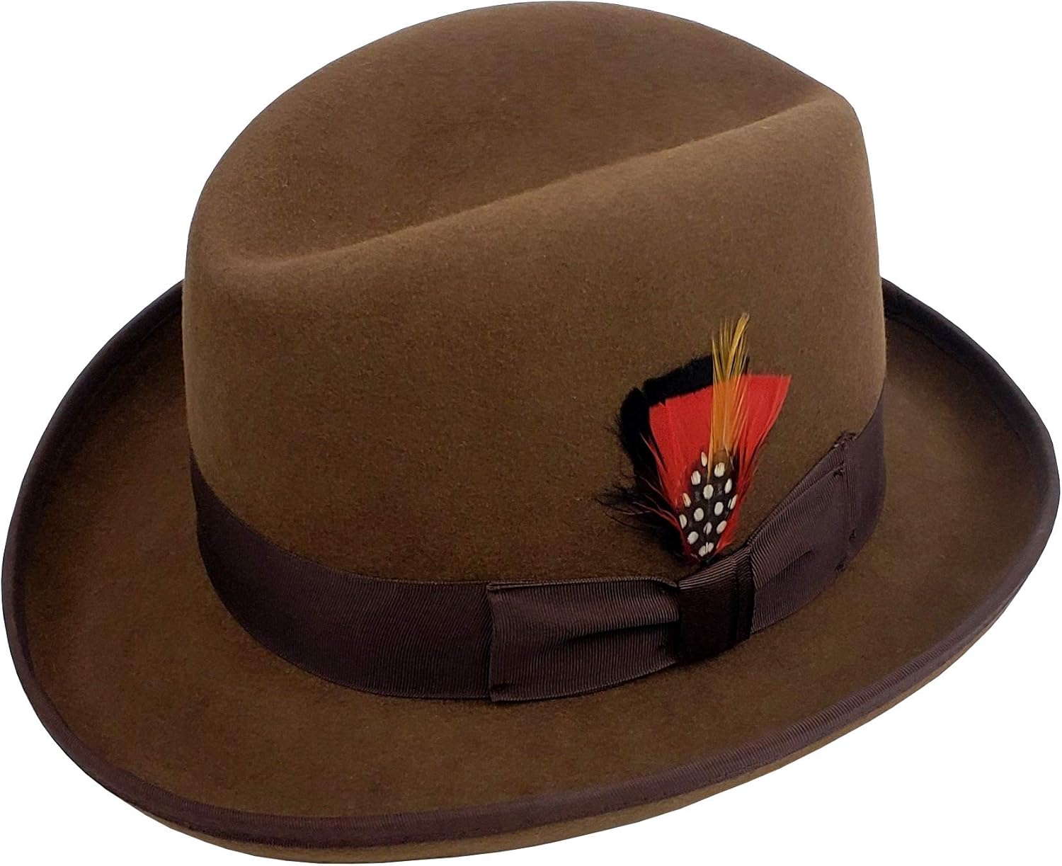 Different Touch Men's 100% Wool Felt Homburg Style Godfather Hats - Image 5