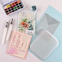 Vista 8 de Paquete de 10 fundas planas para coctelera para hacer tarjetas, 3 x 8 pulgadas, cubiertas planas delgadas para coctelera de plástico transparente