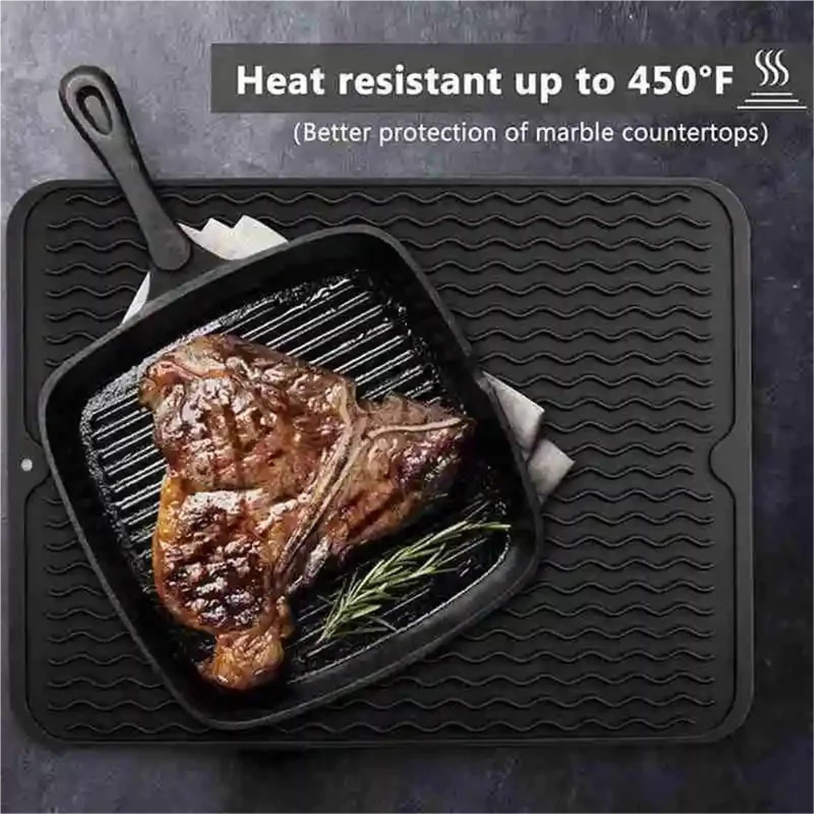 Tapis De Cuisine Pour Le SéChage De La Vaisselle Tapis de séchage de vaisselle en Silicone, épaisseur, résistant à la chaleur, dessous de plat, plateau d'égouttage, sous-verres, support de Pot antidér