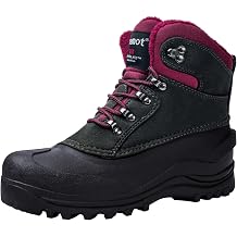 riemot Waterproof Insulated Winter Snow Boots for Men and Women | 3M Insulation Fur-Lined Boots, Comfortable Lace-up Snow Boots, Non-Slip Lightweight Ankle Boots for Winter Walking Commuting