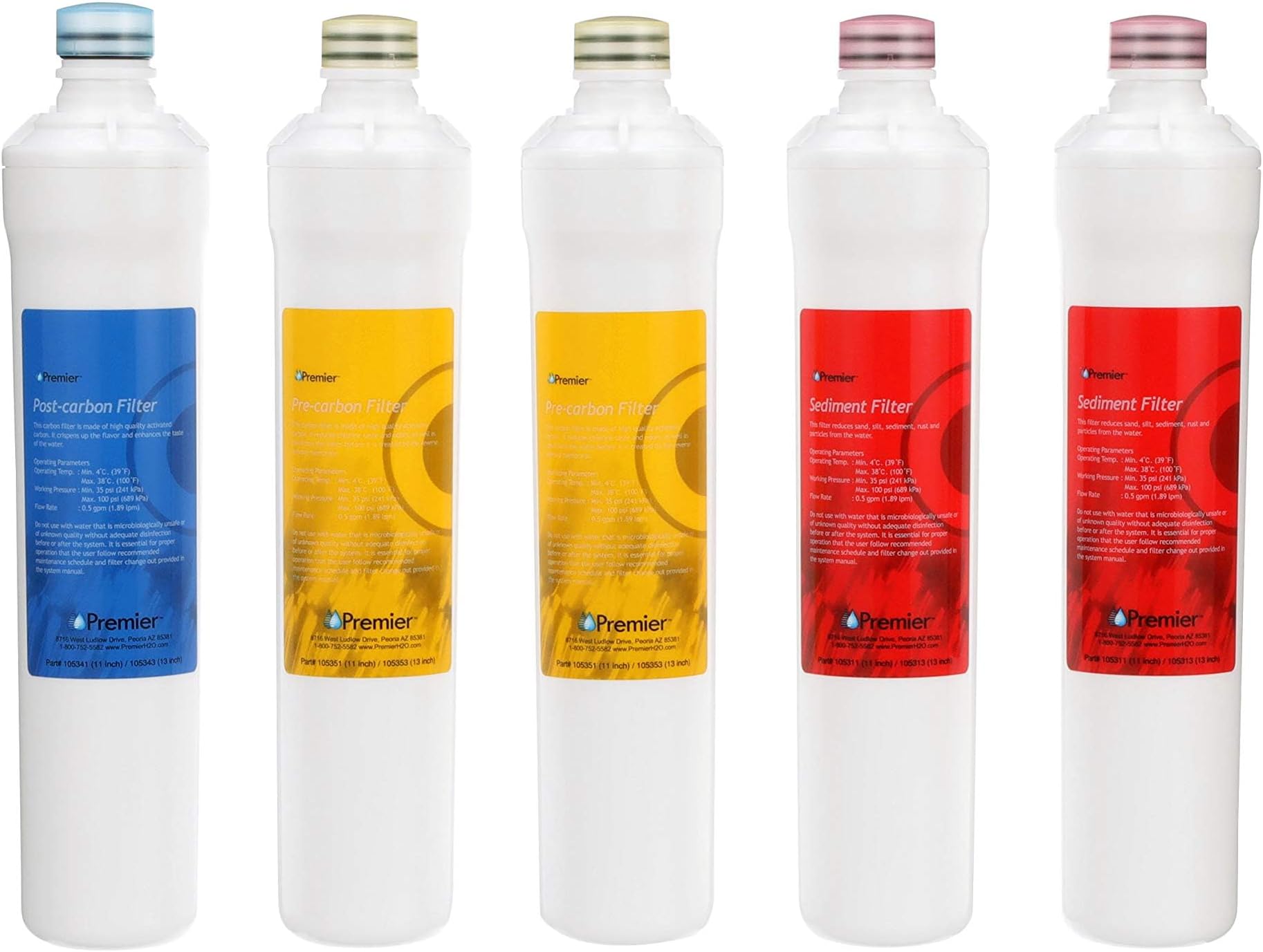 RO Pure Annual Filter Kit 5-Pack Push Button Replacement