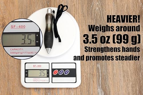Miniatura 3 de HEAVIER - Bolígrafos con peso para temblores de manos, pacientes de Parkinson, artritis de mano, síndrome del túnel carpiano y baja fuerza de