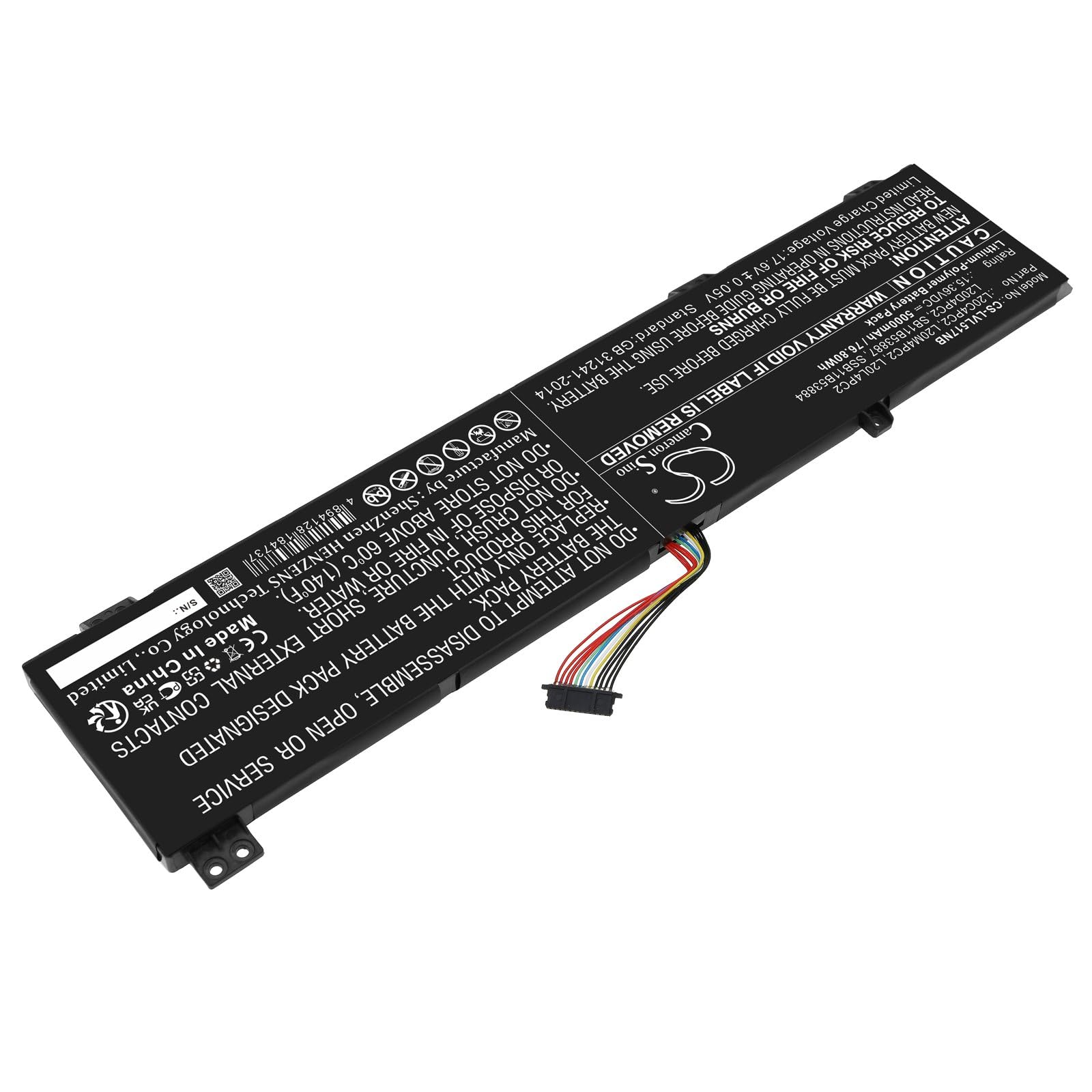 Batteria di ricambio da 5000 mAh per LEN0V0 Codice: L20C4PC2, L20D4PC2, L20L4PC2, L20M4PC2, SB11B53887, SSB11B53884