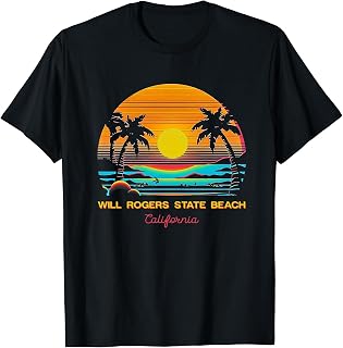Will Rogers State Beach California Men Women Kids T-Shirt