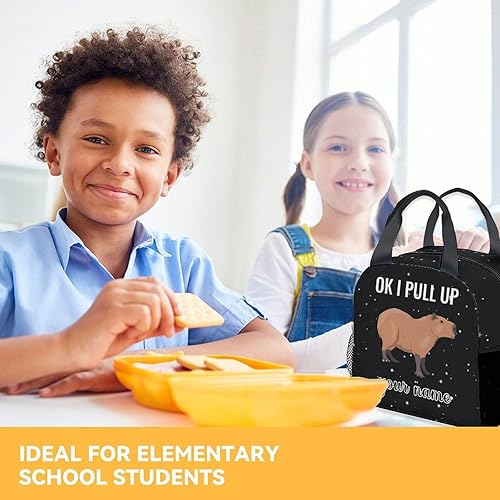 Miniatura 7 de Bolsa de almuerzo personalizada para niños, para la escuela, pequeñas bolsas de almuerzo aisladas, bonita lonchera reutilizable para mujeres, bolsas