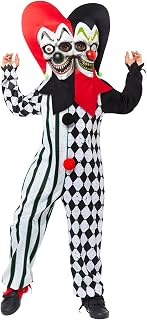 amscan - Boys Halloween Two Faced Jester Clown Fancy Dress Costume Age: 4-14 Years