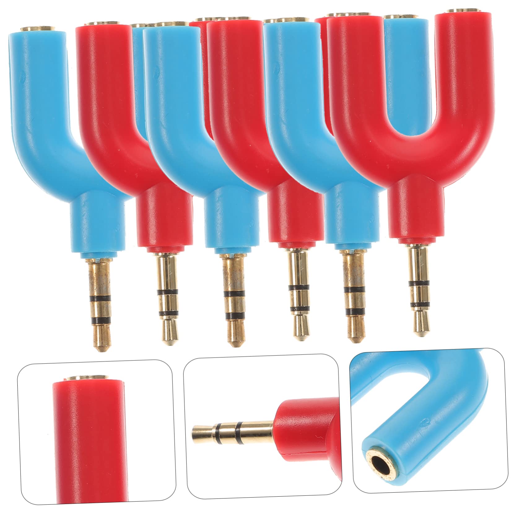 Angoily 30pezzi u Shape Headphone Adapter y Splitter Adattatore Audio Per Condividere Musica Compatibile Con Tablet e Laptop Design Compatto e Leggero