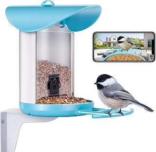 Lrantoow Smart Bird Feeder Camera, Bird Watching Camera Auto Capture Bird Videos & Motion Detection, Bird House Camera, Gift