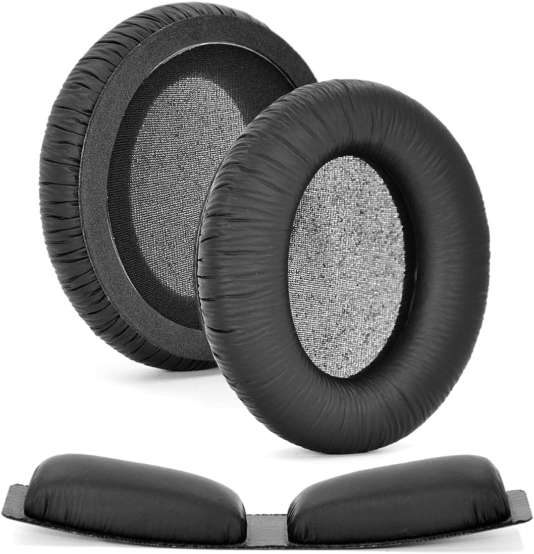 KNS 6400 KNS 8400 Ear Pads and Headband - defean Replacement Ear Cushion Cover Earpads Compatible with KRK KNS6400 KNS8400 6400 8400 Headphones/Repair Parts Suit (A Set)