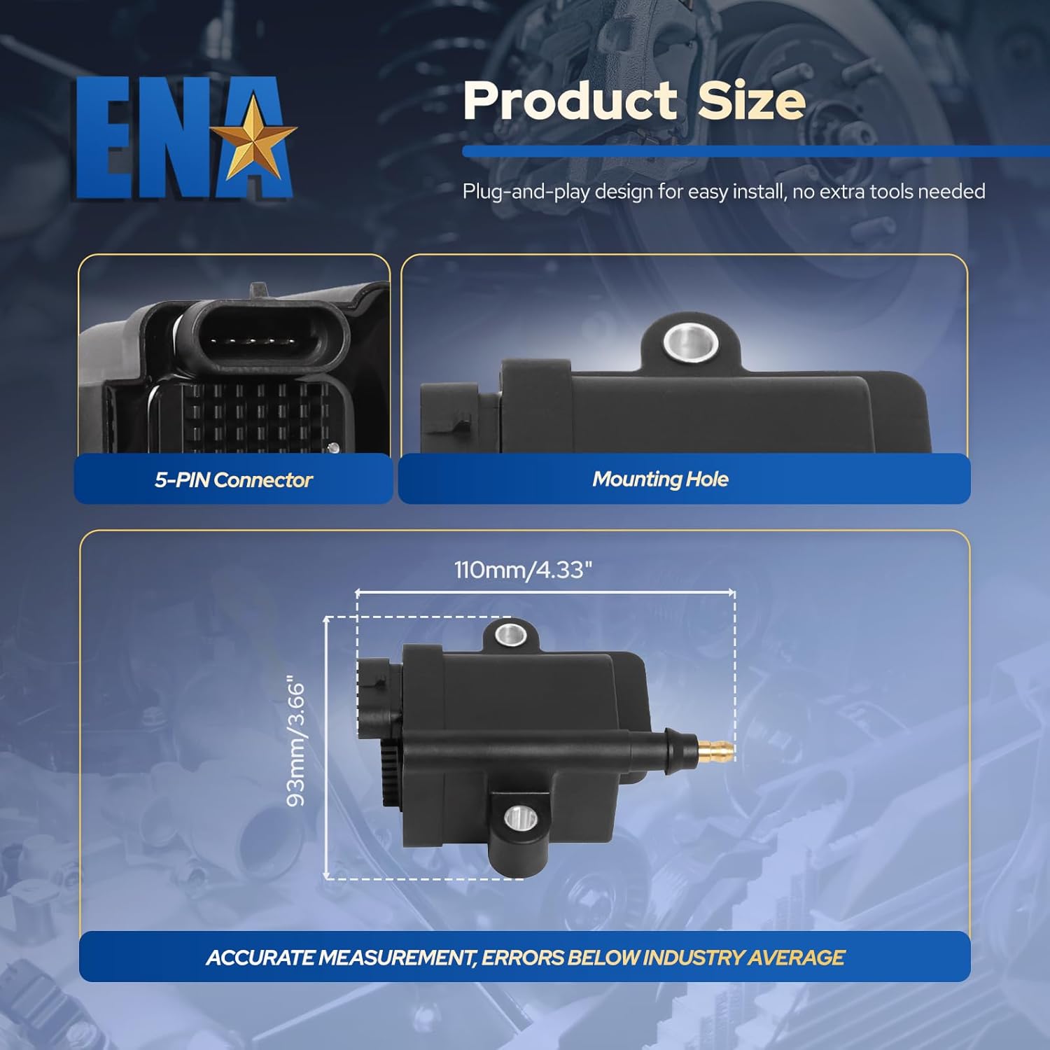 ENA Set of 1 Ignition Coil Compatible with Mercury EFI 4-Stroke Optimax Pro XS Optimax EFI 2-Stroke Racing EFI 2-Stroke Optimax Racing Engines Replaces for 30-2853 300-879984T01 300-8M0077471
