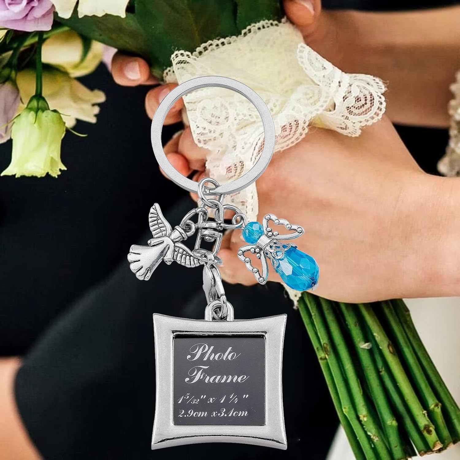 Charm For Daughter Bridal Bouquet Ribbon Charm -Engraved Disc