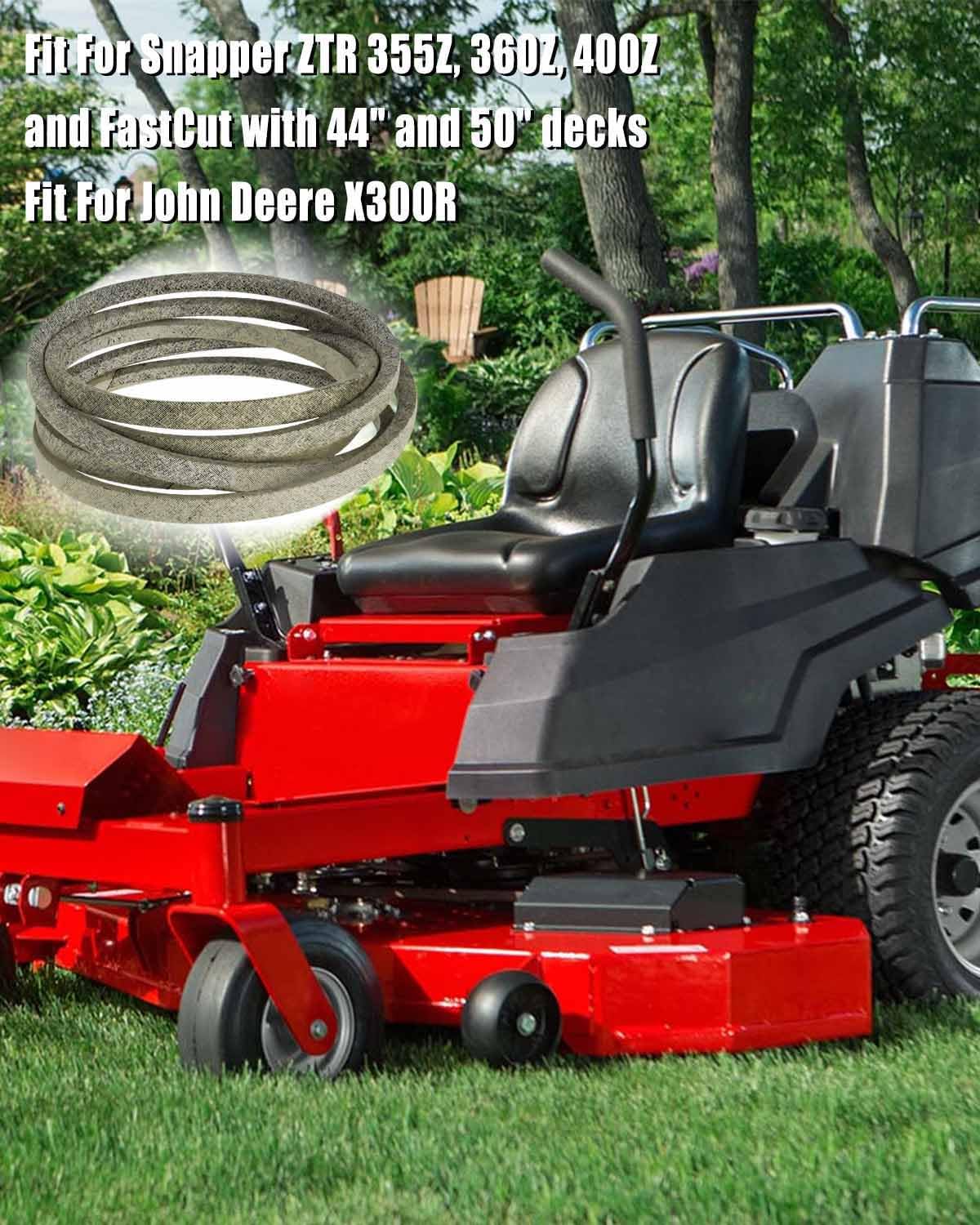 Correa de cubierta de 1/2 x 151 pulgadas para Snapper 5023256 5023256SM John Deere M152398 Ferris 23256, correa de transmisión para cortacésped hecha con Kevlar