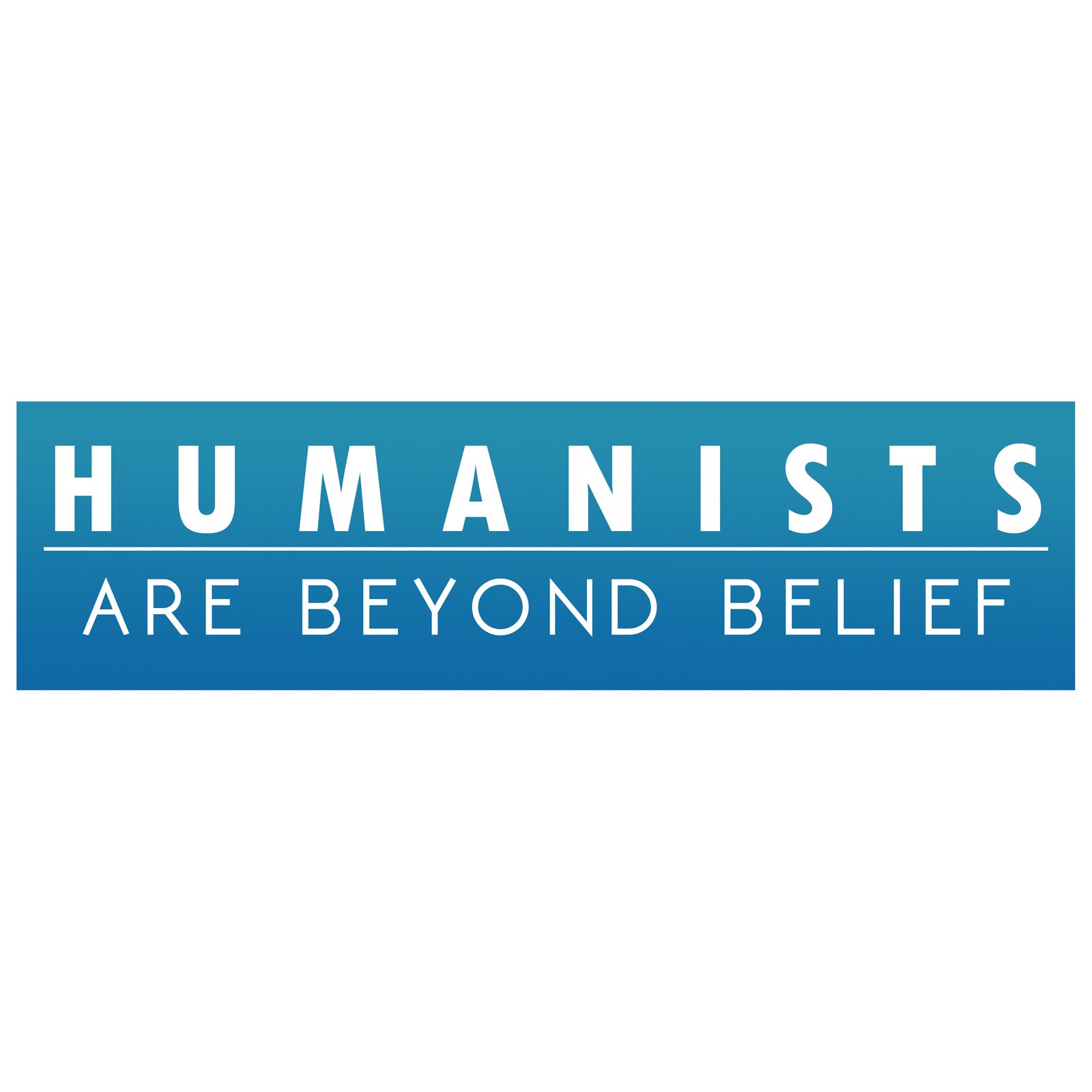 EvolveFISH Humanists Beyond Belief Bumper Sticker 11" x 3"