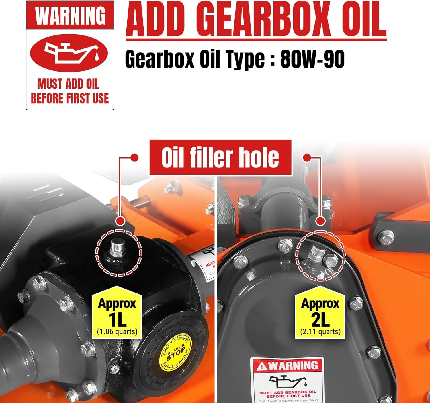 MechMax 60 in Rotary Tiller, 3 Point Hitch Cat.1 & 2, Gear Drive, PTO Shaft Included with Slip Clutch, 30–60 HP, MRT60