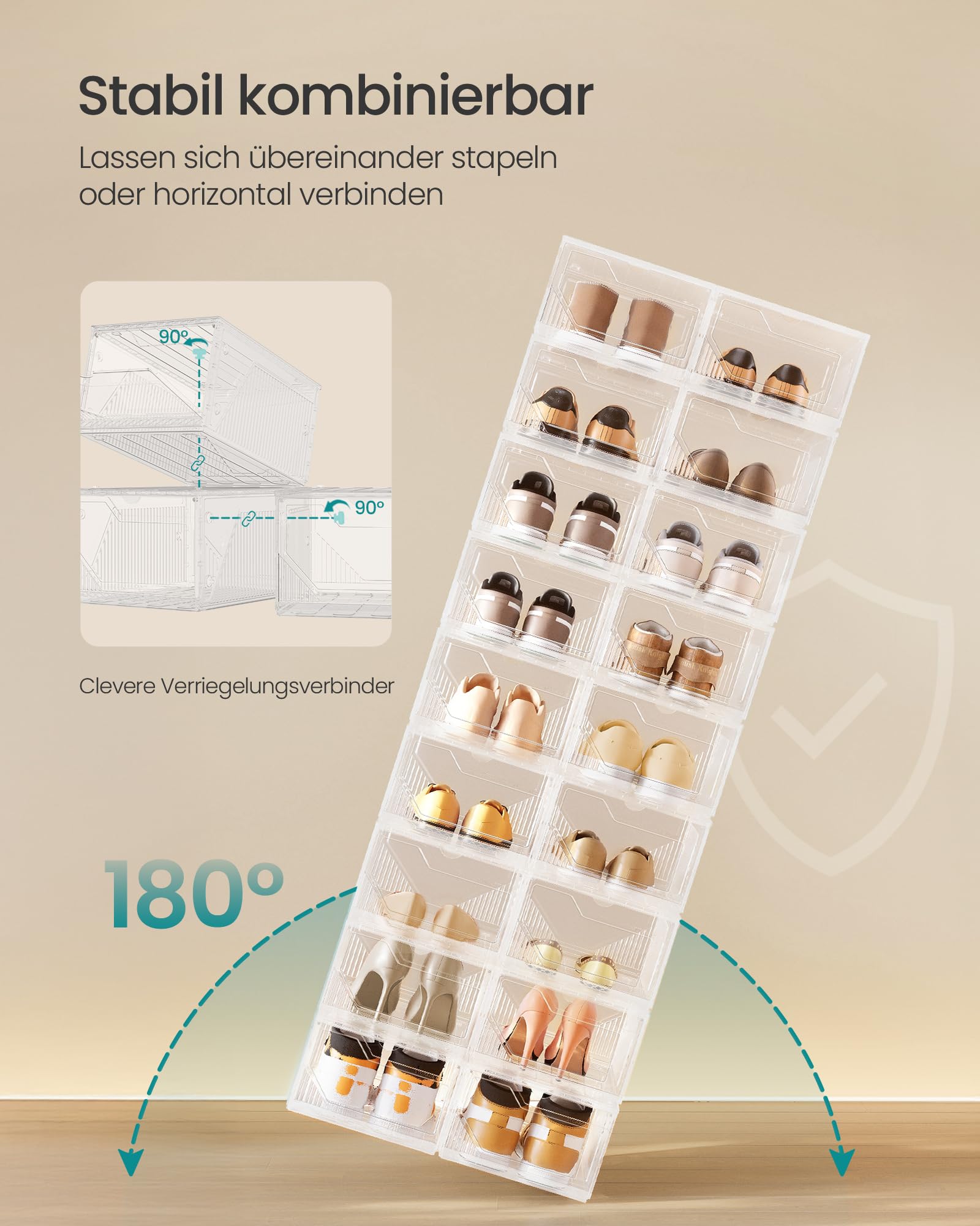 Songmics Schuhboxen 12er Set – Bild 3