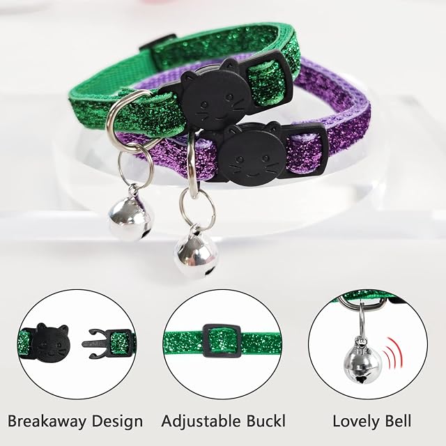 Foto 3 de 7 de Uiopa Collar Gato con Placa de Identificación Personalizada, Collar Gato Personalizado