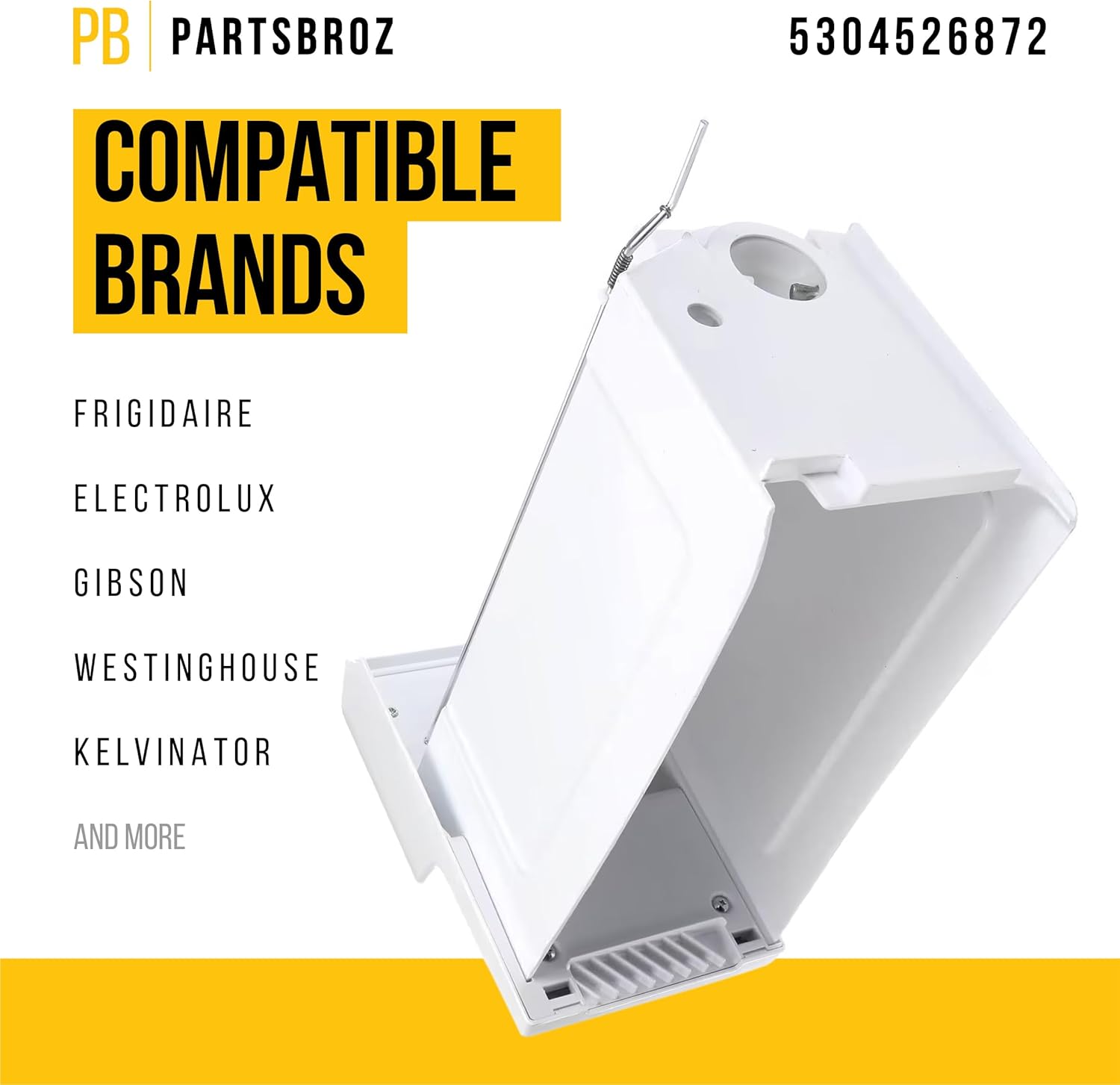 PartsBroz 5304526872 Ice Container Assembly - Compatible with Frigidaire Refrigerator - Replaces AP7014071 PS16543746 Ultra Durable Replacement Repair Parts Heavy-Duty Quick DIY Fix