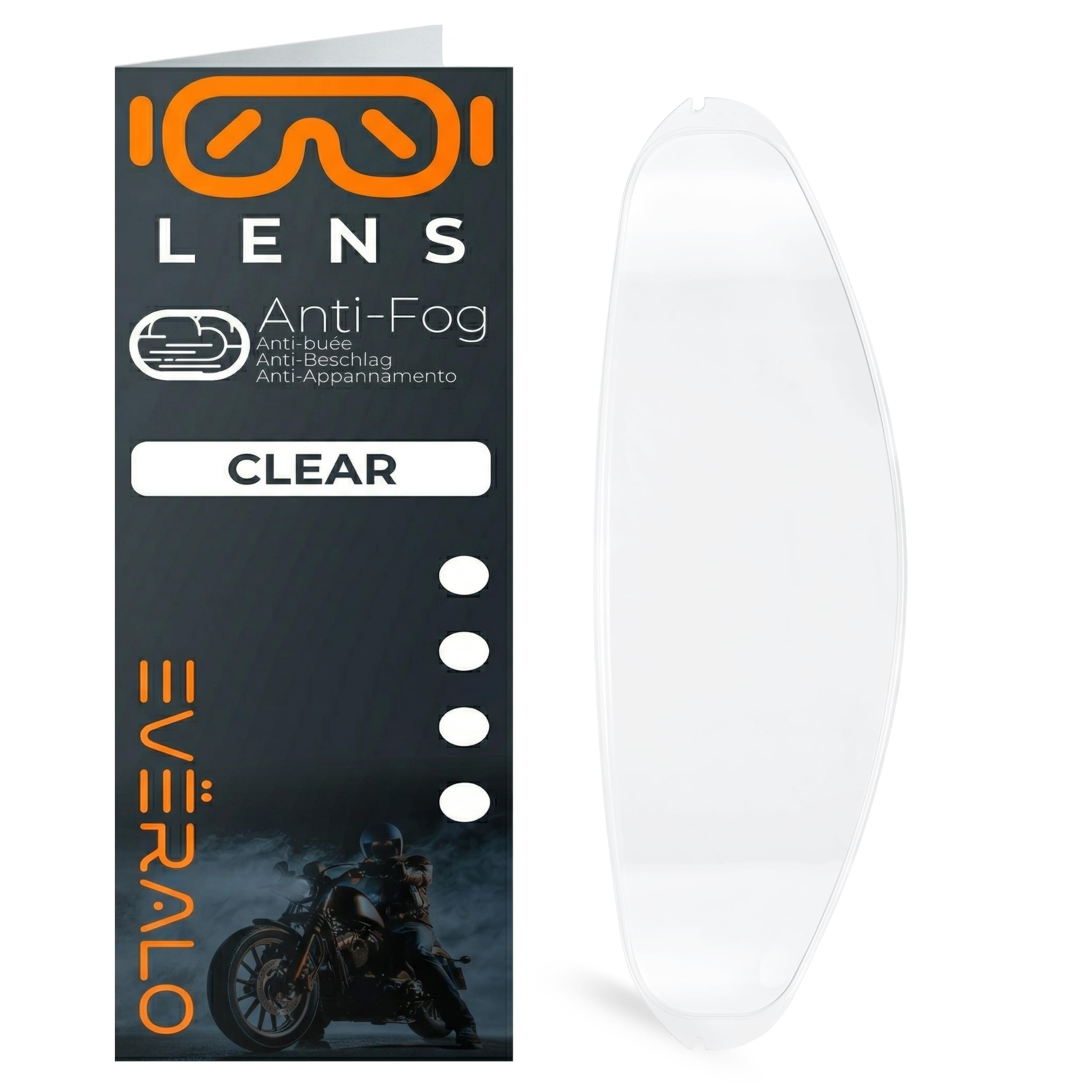 Lente Antiappannamento Compatibile con Visiera Shoei Gt Air - Gt Air 2 - Gt Air 3 - Xr 1100 - Cw1 - Cns1 - Cns2 - Cns 3 - Ryd - Cwr1 – Inserto Pellicola Antifog Specifica per Sistema DKS301