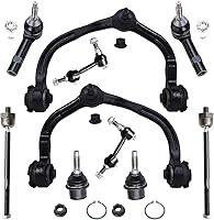 Vista 350 de Detroit Axle - Kit de suspensión delantera de 10 piezas para Chrysler 200 2007-2010 Sebring 2008-2014 Dodge Avenger 2008-2014, 2 brazos de control