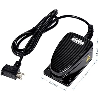 Kacon HRF-MD5 PBP, Momentary ON/Off Foot Switch, Piggyback Plug, Aluminum die-Casting, 250VAC, 1C Contacts, IP67, UL 6.5' Cord Cable