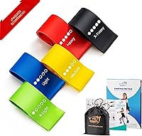 Vista 3 de Bandas de ejercicios de bucle de resistencia de Fit Simplify con guía de instrucciones y bolsa de transporte, juego de 5