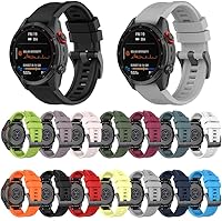 Vista 8 de REYDA Correa de silicona compatible con Garmin Fenix 7S/7S Pro/6S/6S Pro/5S/5S Plus, 0.787 pulgadas, ajuste rápido, suave, flexible, pulsera