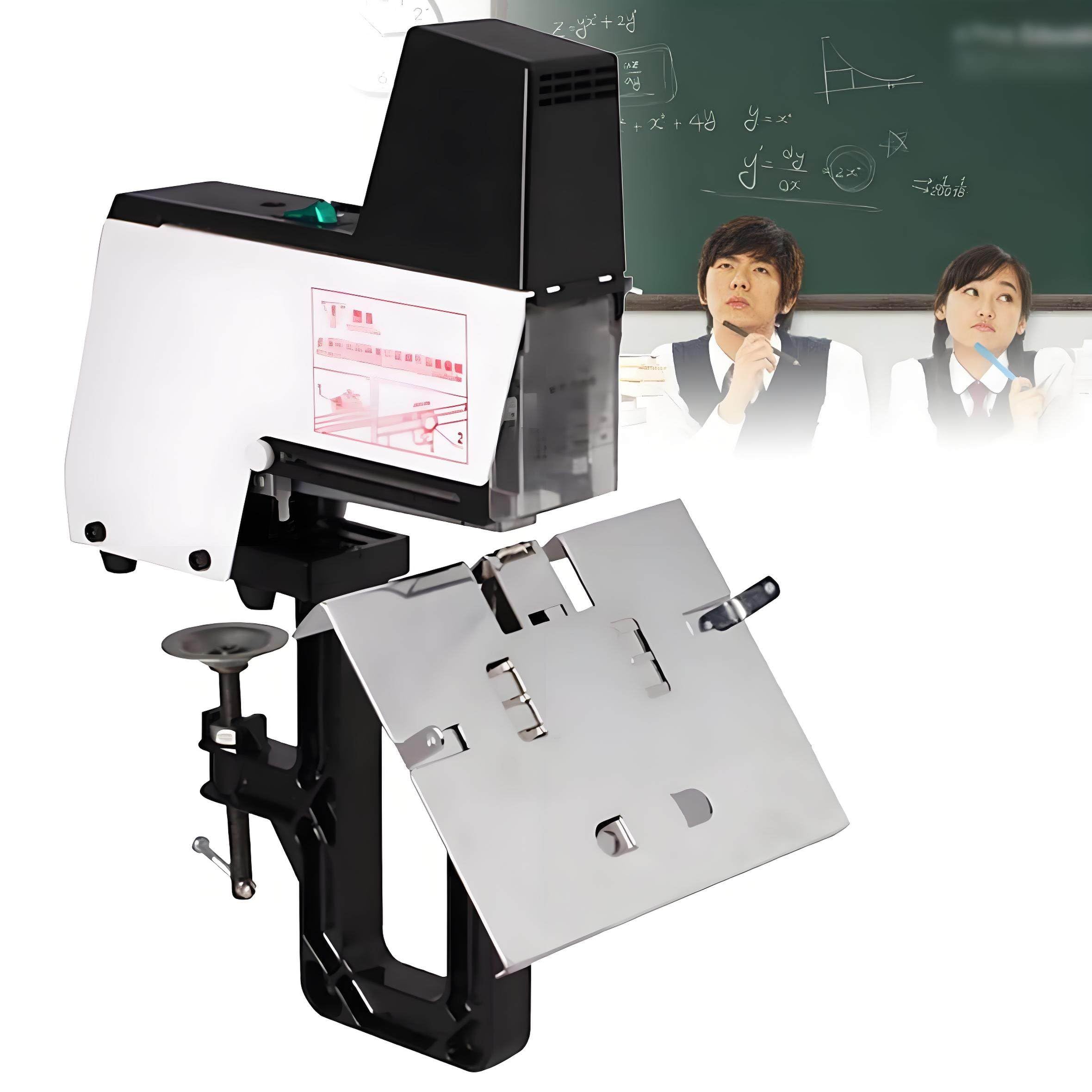 Pinzatrice elettrica automatica, rilegatrice a sella, capacità 2-30 fogli, con pedale per pinzatura di opuscoli da ufficio