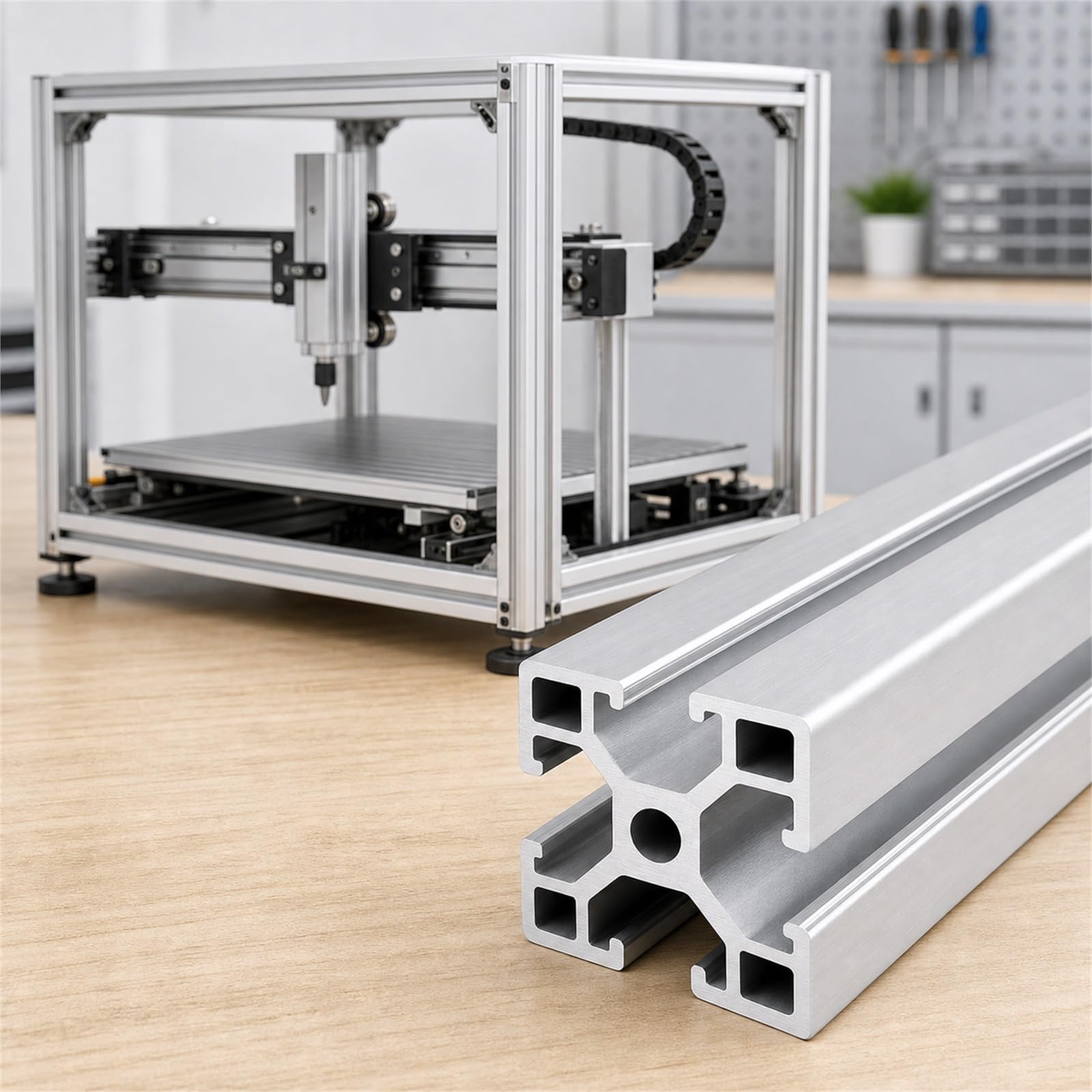 Profil Alu FüR Aluprofil,Aluminium Alu Profil Eloxiert,Alu Profile Stecksystem,3D Drucker Alu Profil,Stabil Und Langlebig,FüR Maschinenbau,Werkbank & DIY