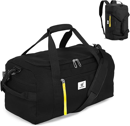 SKYSPER Bolsa de gimnasio para hombres y mujeres Bolsa deportiva de 40 L con compartimento para zapatos, bolsillo húmedo para fitness, deporte,