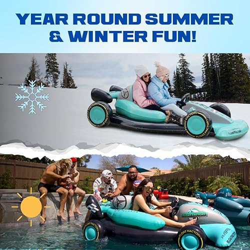 Miniatura 2 de Flotador de fórmula  Trineo de invierno de coche de carreras y flotador de piscina para adultos, niños y familia  Flotador inflable gigante de