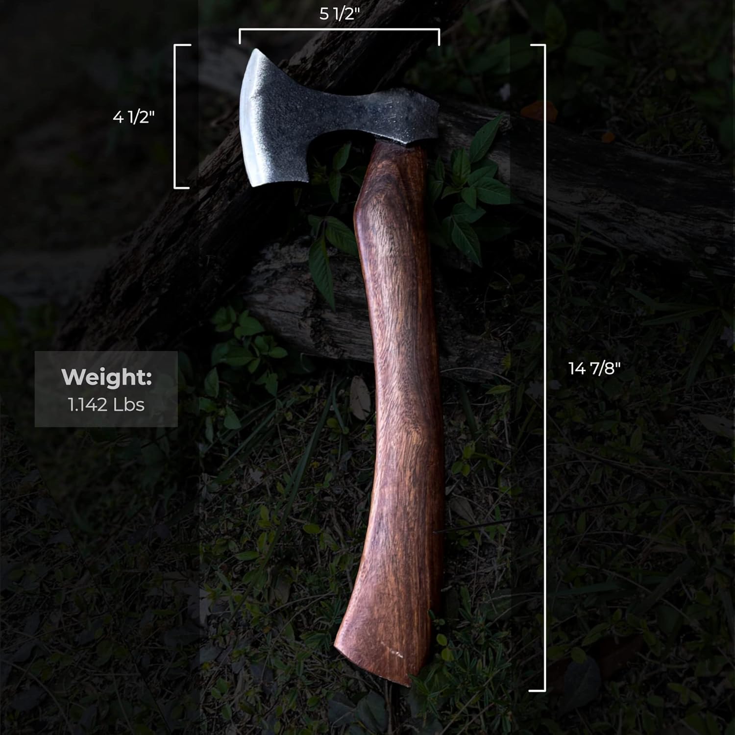 Hungry Hatchets Camping Axes, Throwing Hatchet with Sheath and Wooden Grip, Rose Wood Tomahawk Axe for Outdoor Hunting Survival Hiking, Viking Gifts for Men Dark Brown : Patio, Lawn & Garden
