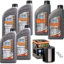 Bel-Ray Synthetic Engine/Transmission/Primary Oil Change For Harley Davidson Motorcycles, 1999-2017 Harley Twin Cam, Black Oil Filter
