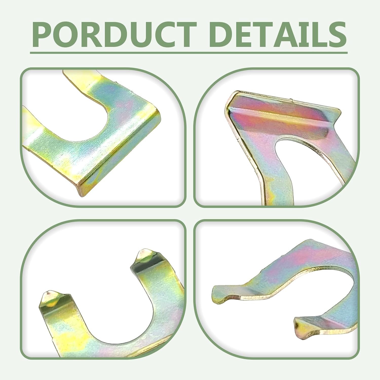 15 Pieces U-Shaped Metal Brake Line Clips Retainers, Brake Hose Bracket, Parking Brake Cable Clip, Hose Retaining Clip and Lock Replacement for Car, Truck Vehicle Parts