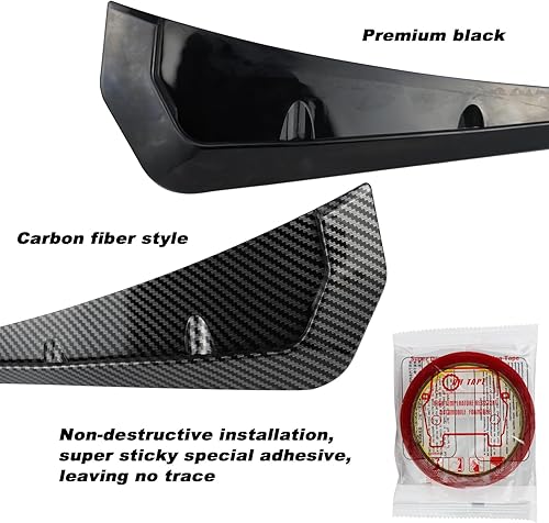Miniatura 3 de Adhesivo decorativo negro para guardabarros laterales para coche, decoración de ventilación lateral, material ABS, alerón, guardabarros, adhesivos