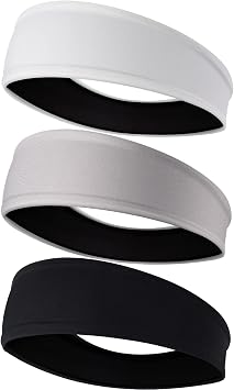 EasYoung Mens Headbands, Sweat Wicking Mens Headbands, Mens Sport Headbands for Running or Fitness, Non-Slip, Breathable