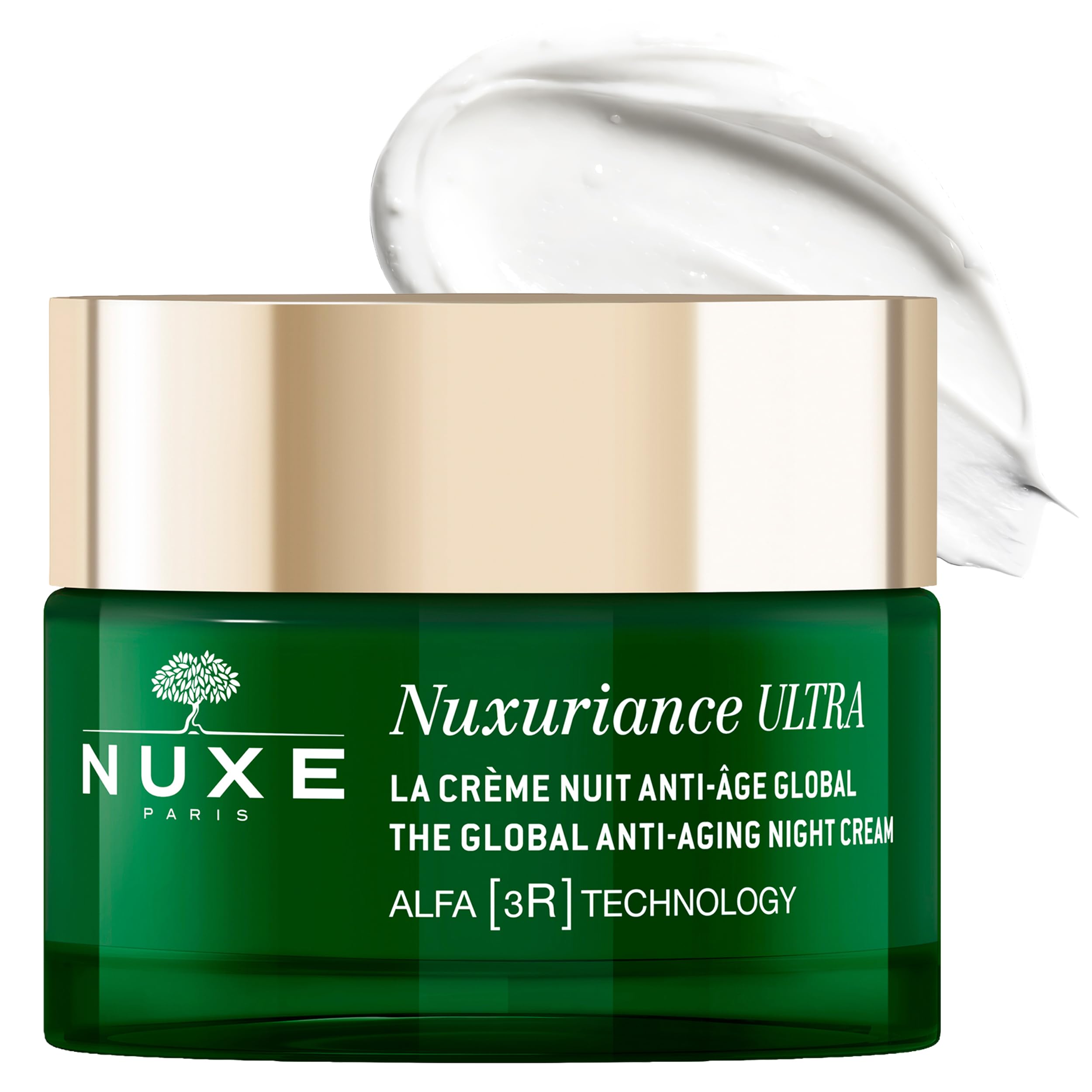 Nuxuriance Ultra Global Anti-Aging Night Cream with Hyaluronic Acid and ALFA 3R Technology, Revitalize, Renewing, Resurfacing Treatment, 1.7 fl oz