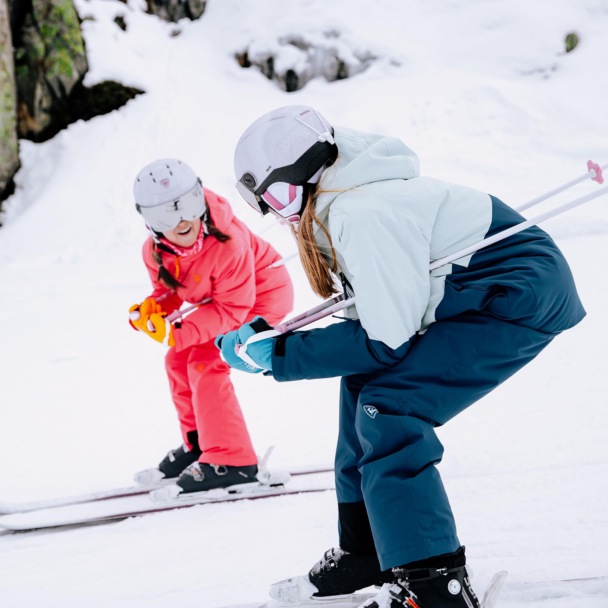 Rossignol Rallybird Kid Team 4 - Esquíes de descenso para niños con fijaciones